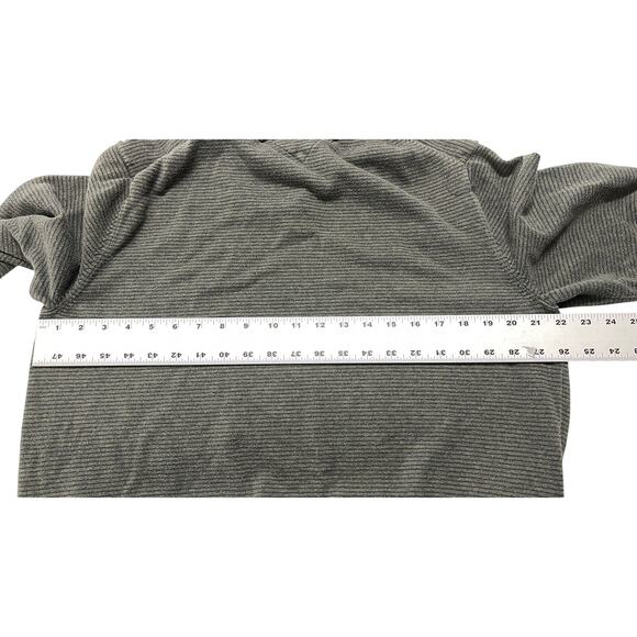 Tommy Hilfiger Sweater Mens Size L Green Blue Striped 100% Cotton V-Neck Preppy - Picture 5 of 7